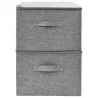 Cajas de almacenaje 2 unidades tela gris 43x34x23 cm de vidaXL, Cestas para almacenaje - Ref: Foro24-332910, Precio: 36,84 €,...
