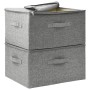 Aufbewahrungsboxen 2 Einheiten grauer Stoff 43x34x23 cm von vidaXL, Aufbewahrungskörbe - Ref: Foro24-332910, Preis: 35,54 €, ...