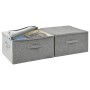Aufbewahrungsboxen 2 Einheiten grauer Stoff 43x34x23 cm von vidaXL, Aufbewahrungskörbe - Ref: Foro24-332910, Preis: 35,54 €, ...