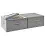 Cajas de almacenaje 2 unidades tela gris 43x34x23 cm de vidaXL, Cestas para almacenaje - Ref: Foro24-332910, Precio: 36,84 €,...