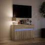 Mueble de TV LED madera de ingeniería roble Sonoma 91x34x61 cm en Muebles TV | Comprar online en Foro24