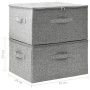 Aufbewahrungsboxen 2 Einheiten grauer Stoff 43x34x23 cm von vidaXL, Aufbewahrungskörbe - Ref: Foro24-332910, Preis: 35,54 €, ...