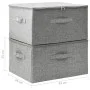 Cajas de almacenaje 2 unidades tela gris 43x34x23 cm de vidaXL, Cestas para almacenaje - Ref: Foro24-332910, Precio: 36,84 €,...
