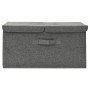 Caja de almacenaje tela gris antracita 50x30x25 cm de vidaXL, Cestas para almacenaje - Ref: Foro24-332912, Precio: 26,02 €, D...