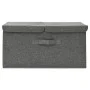 Caja de almacenaje tela gris antracita 50x30x25 cm de vidaXL, Cestas para almacenaje - Ref: Foro24-332912, Precio: 24,42 €, D...