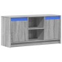 Mueble de TV con LED madera ingeniería gris Sonoma 100x34x50 cm