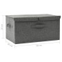 Anthracite gray fabric storage box 50x30x25 cm by vidaXL, Storage baskets - Ref: Foro24-332912, Price: 22,17 €, Discount: %