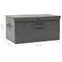 Caja de almacenaje tela gris antracita 50x30x25 cm de vidaXL, Cestas para almacenaje - Ref: Foro24-332912, Precio: 24,42 €, D...