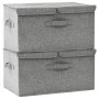 Storage boxes 2 units gray fabric 50x30x25 cm by vidaXL, Storage baskets - Ref: Foro24-332915, Price: 43,35 €, Discount: %