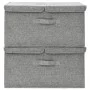 Storage boxes 2 units gray fabric 50x30x25 cm by vidaXL, Storage baskets - Ref: Foro24-332915, Price: 43,35 €, Discount: %