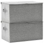 Cajas de almacenaje 2 unidades tela gris 50x30x25 cm de vidaXL, Cestas para almacenaje - Ref: Foro24-332915, Precio: 41,53 €,...