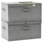 Storage boxes 2 units gray fabric 50x30x25 cm by vidaXL, Storage baskets - Ref: Foro24-332915, Price: 43,35 €, Discount: %