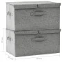 Storage boxes 2 units gray fabric 50x30x25 cm by vidaXL, Storage baskets - Ref: Foro24-332915, Price: 43,35 €, Discount: %