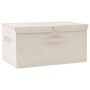 Cremefarbene Aufbewahrungsbox aus Stoff, 50 x 30 x 25 cm von vidaXL, Aufbewahrungskörbe - Ref: Foro24-332916, Preis: 33,28 €,...