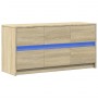 Mueble de TV LED madera de ingeniería roble Sonoma 100x34x50 cm