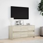 Mueble de TV LED madera de ingeniería roble Sonoma 100x34x50 cm