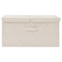 Cremefarbene Aufbewahrungsbox aus Stoff, 50 x 30 x 25 cm von vidaXL, Aufbewahrungskörbe - Ref: Foro24-332916, Preis: 33,28 €,...