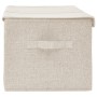 Cremefarbene Aufbewahrungsbox aus Stoff, 50 x 30 x 25 cm von vidaXL, Aufbewahrungskörbe - Ref: Foro24-332916, Preis: 33,28 €,...