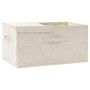 Cremefarbene Aufbewahrungsbox aus Stoff, 50 x 30 x 25 cm von vidaXL, Aufbewahrungskörbe - Ref: Foro24-332916, Preis: 33,28 €,...