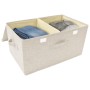 Cremefarbene Aufbewahrungsbox aus Stoff, 50 x 30 x 25 cm von vidaXL, Aufbewahrungskörbe - Ref: Foro24-332916, Preis: 33,28 €,...