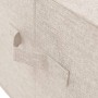 Cremefarbene Aufbewahrungsbox aus Stoff, 50 x 30 x 25 cm von vidaXL, Aufbewahrungskörbe - Ref: Foro24-332916, Preis: 33,28 €,...