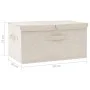 Cream fabric storage box 50x30x25 cm by vidaXL, Storage baskets - Ref: Foro24-332916, Price: 26,02 €, Discount: %