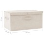 Cremefarbene Aufbewahrungsbox aus Stoff, 50 x 30 x 25 cm von vidaXL, Aufbewahrungskörbe - Ref: Foro24-332916, Preis: 33,28 €,...
