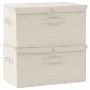 Storage boxes 2 units cream fabric 50x30x25 cm by vidaXL, Storage baskets - Ref: Foro24-332917, Price: 30,32 €, Discount: %