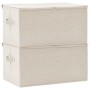 Aufbewahrungsboxen 2 Einheiten cremefarbener Stoff 50x30x25 cm von vidaXL, Aufbewahrungskörbe - Ref: Foro24-332917, Preis: 30...