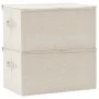 Storage boxes 2 units cream fabric 50x30x25 cm by vidaXL, Storage baskets - Ref: Foro24-332917, Price: 30,32 €, Discount: %