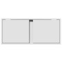 Mueble de TV de pared con luces LED blanco 80x31x35 cm