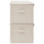 Aufbewahrungsboxen 2 Einheiten cremefarbener Stoff 50x30x25 cm von vidaXL, Aufbewahrungskörbe - Ref: Foro24-332917, Preis: 30...