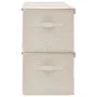 Storage boxes 2 units cream fabric 50x30x25 cm by vidaXL, Storage baskets - Ref: Foro24-332917, Price: 30,32 €, Discount: %