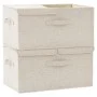 Storage boxes 2 units cream fabric 50x30x25 cm by vidaXL, Storage baskets - Ref: Foro24-332917, Price: 30,32 €, Discount: %