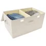 Storage boxes 2 units cream fabric 50x30x25 cm by vidaXL, Storage baskets - Ref: Foro24-332917, Price: 30,32 €, Discount: %