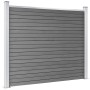 Set de panel de valla WPC gris 353x146 cm