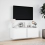 Mueble de TV de pared con luces LED blanco 100x31x35 cm en Muebles TV | Comprar online en Foro24