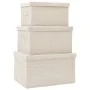 Set of stackable storage boxes 3 pcs cream fabric by vidaXL, Storage baskets - Ref: Foro24-332920, Price: 47,78 €, Discount: %