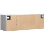 Mueble de TV de pared con luces LED gris Sonoma 100x31x35 cm