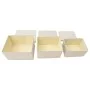 Set of stackable storage boxes 3 pcs cream fabric by vidaXL, Storage baskets - Ref: Foro24-332920, Price: 47,78 €, Discount: %