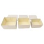 Set stapelbarer Aufbewahrungsboxen, 3 Stück, cremefarbener Stoff von vidaXL, Aufbewahrungskörbe - Ref: Foro24-332920, Preis: ...