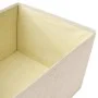 Set of stackable storage boxes 3 pcs cream fabric by vidaXL, Storage baskets - Ref: Foro24-332920, Price: 47,78 €, Discount: %