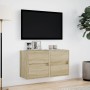 Muebles de TV de pared luces LED 2 uds roble Sonoma 41x31x45 cm en Muebles TV | Comprar online en Foro24