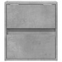 Muebles TV de pared luces LED 2 uds gris hormigón 41x31x45 cm
