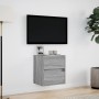 Mueble de TV de pared con luces LED gris Sonoma 41x31x45 cm