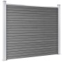 Set de panel de valla WPC gris 699x146 cm