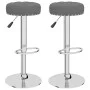 Taburetes de cocina 2 unidades tela gris oscuro de vidaXL, Taburetes de cocina - Ref: Foro24-332972, Precio: 105,90 €, Descue...