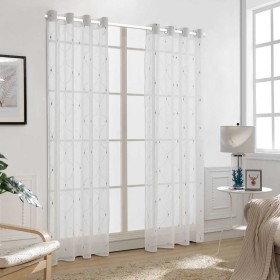 Cortinas 2 pcs Blanco 140 x 245 cm Poliéster