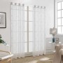 Cortinas 2 pcs Blanco 140 x 245 cm Poliéster