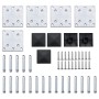 Set de panel de valla WPC gris 699x146 cm